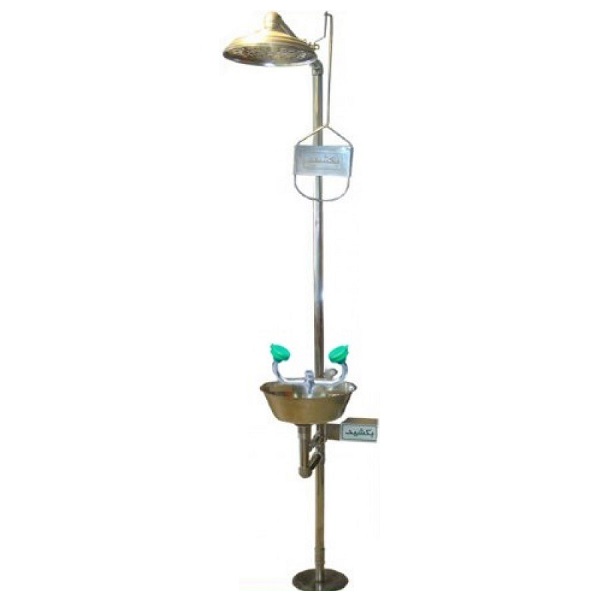 دوش و چشم شوی اضطراری کربن استیل با راهبری دستی مدل CS 502-450